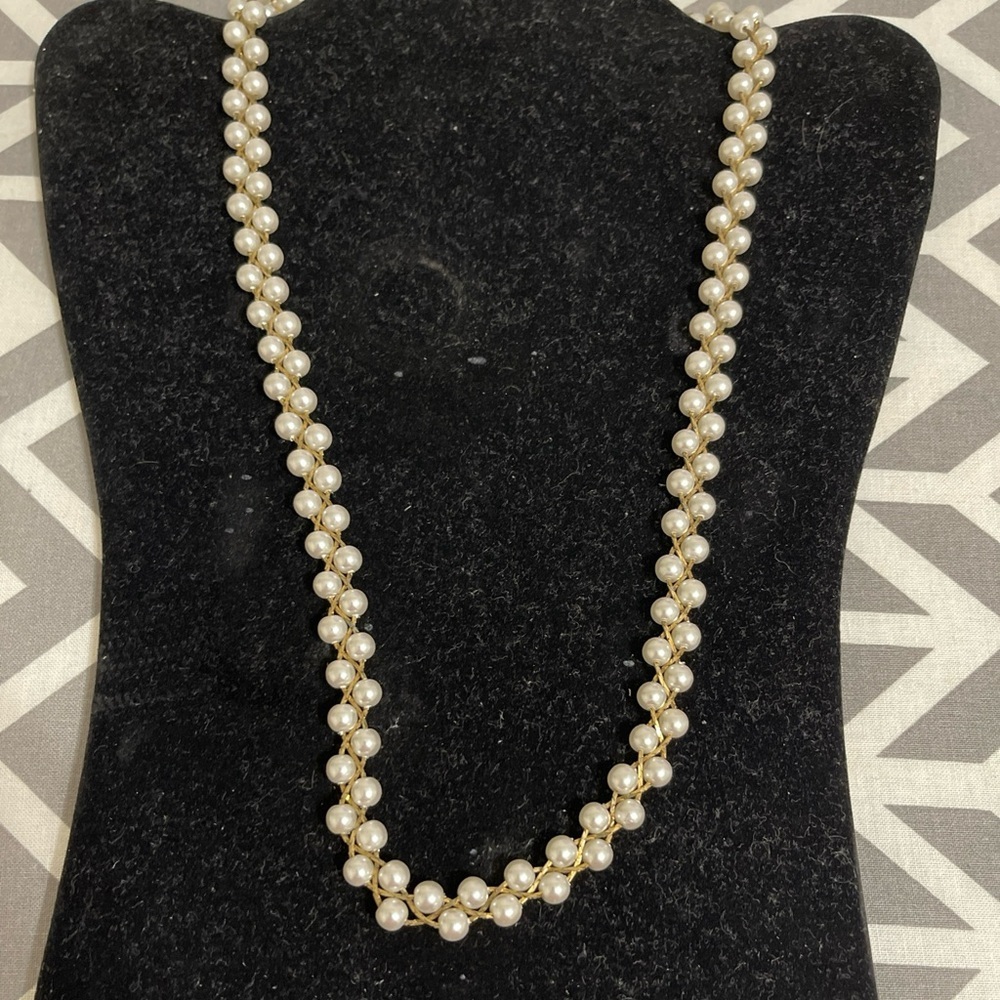 Faux pearl necklace